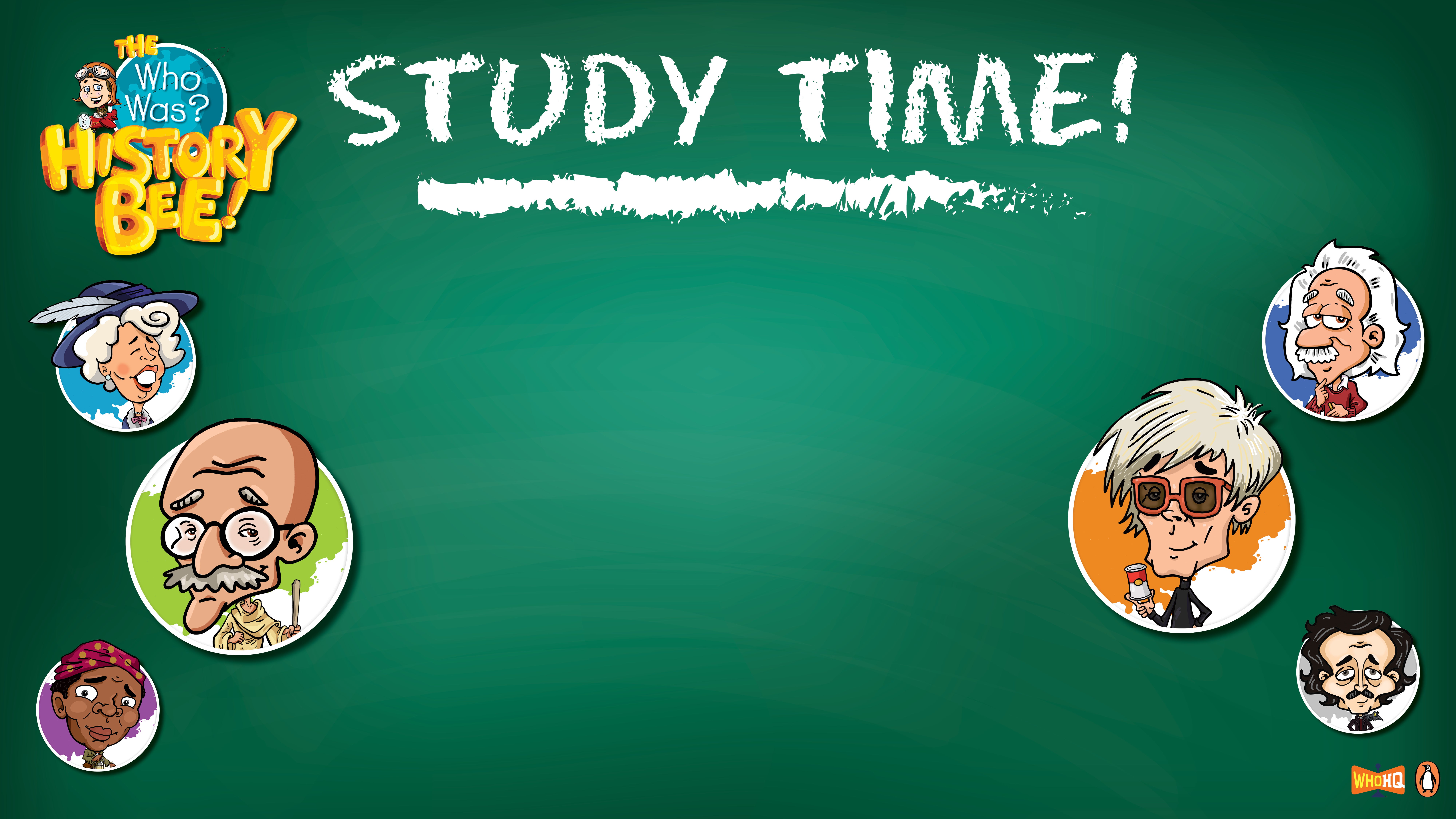 WhoHQ Study Time Zoom Background