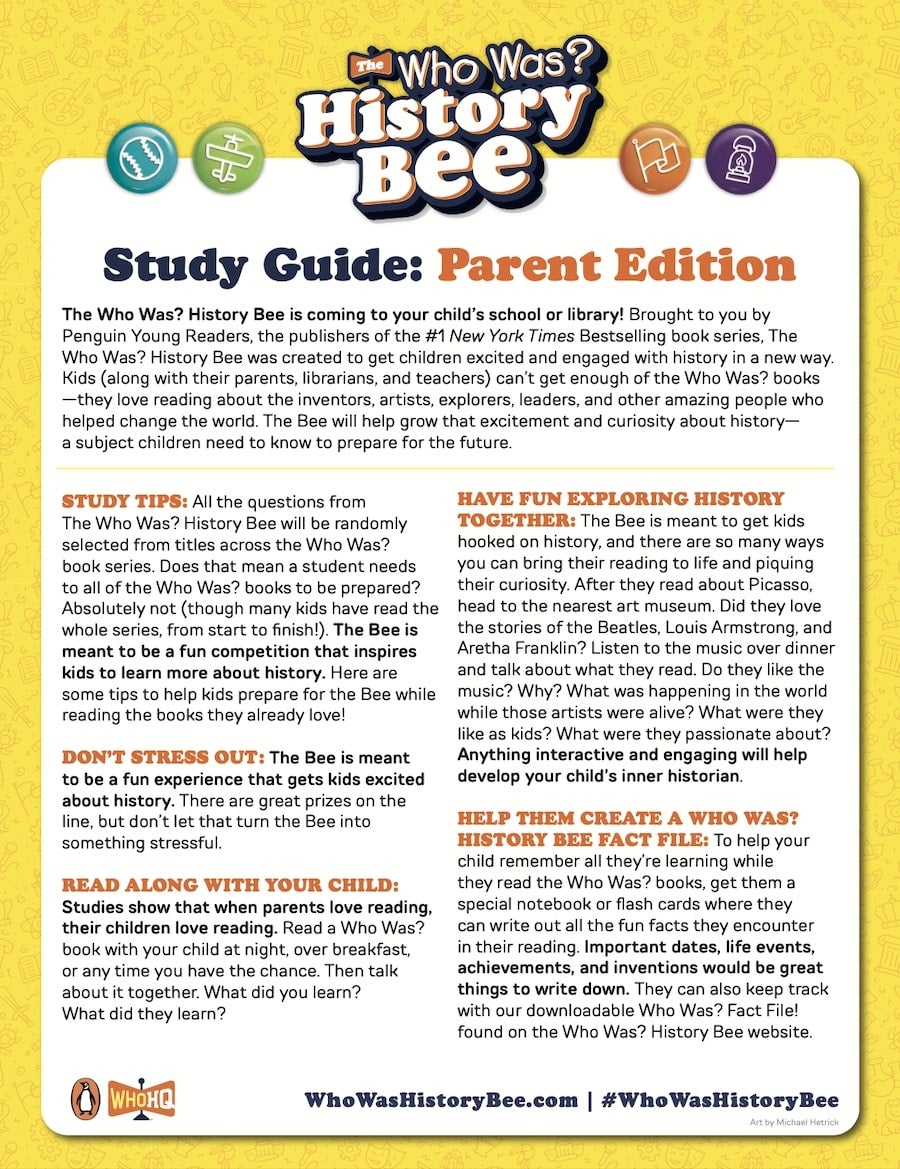 Who Was? History Bee  Study Guide